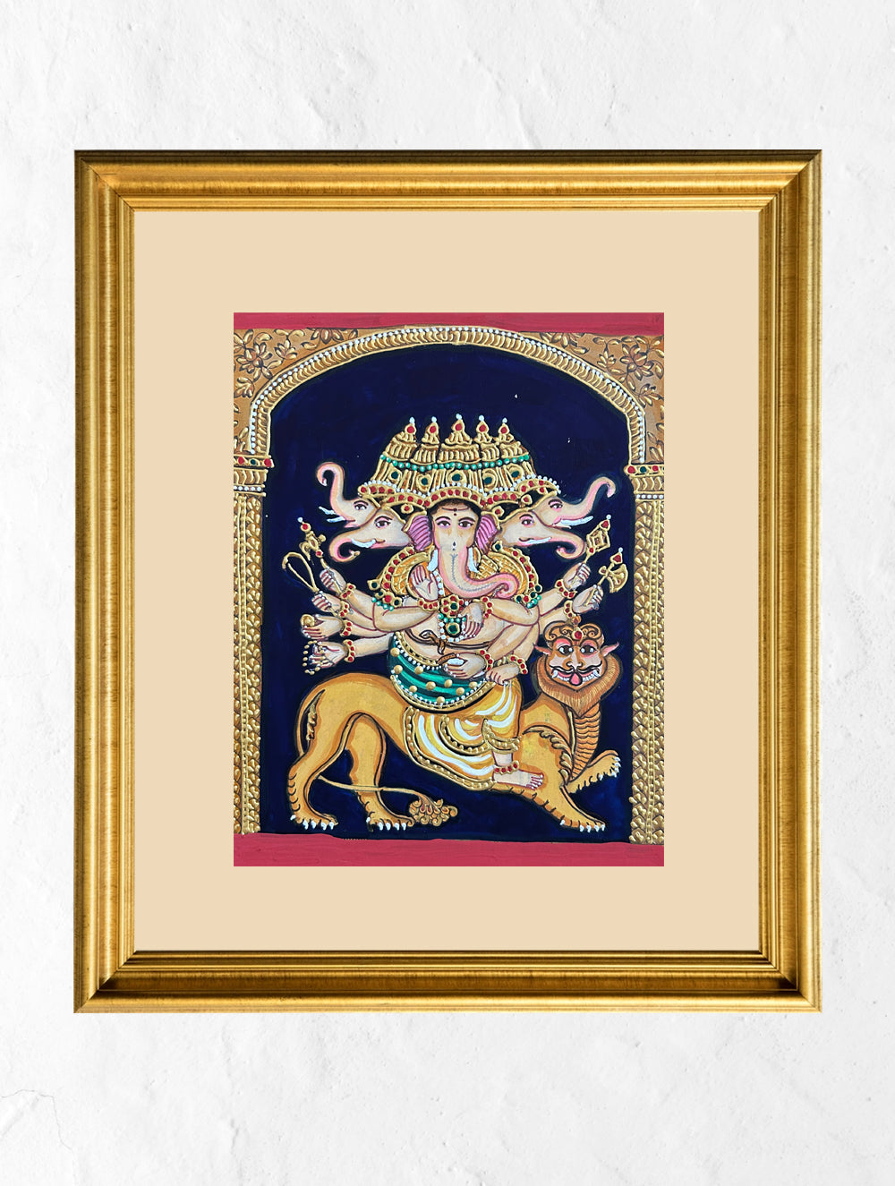 Load image into Gallery viewer, Exclusive Ganjifa Art Framed Painting - Ganesh