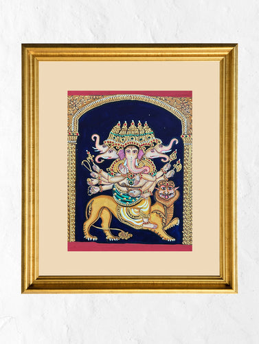 Exclusive Ganjifa Art Framed Painting - Ganesh