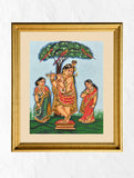 Exclusive Ganjifa Art Framed Painting - Krishna & Flute