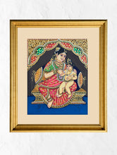 Load image into Gallery viewer, Exclusive Ganjifa Art Framed Painting - Krishna &amp; Yashoda