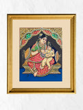 Exclusive Ganjifa Art Framed Painting - Krishna & Yashoda