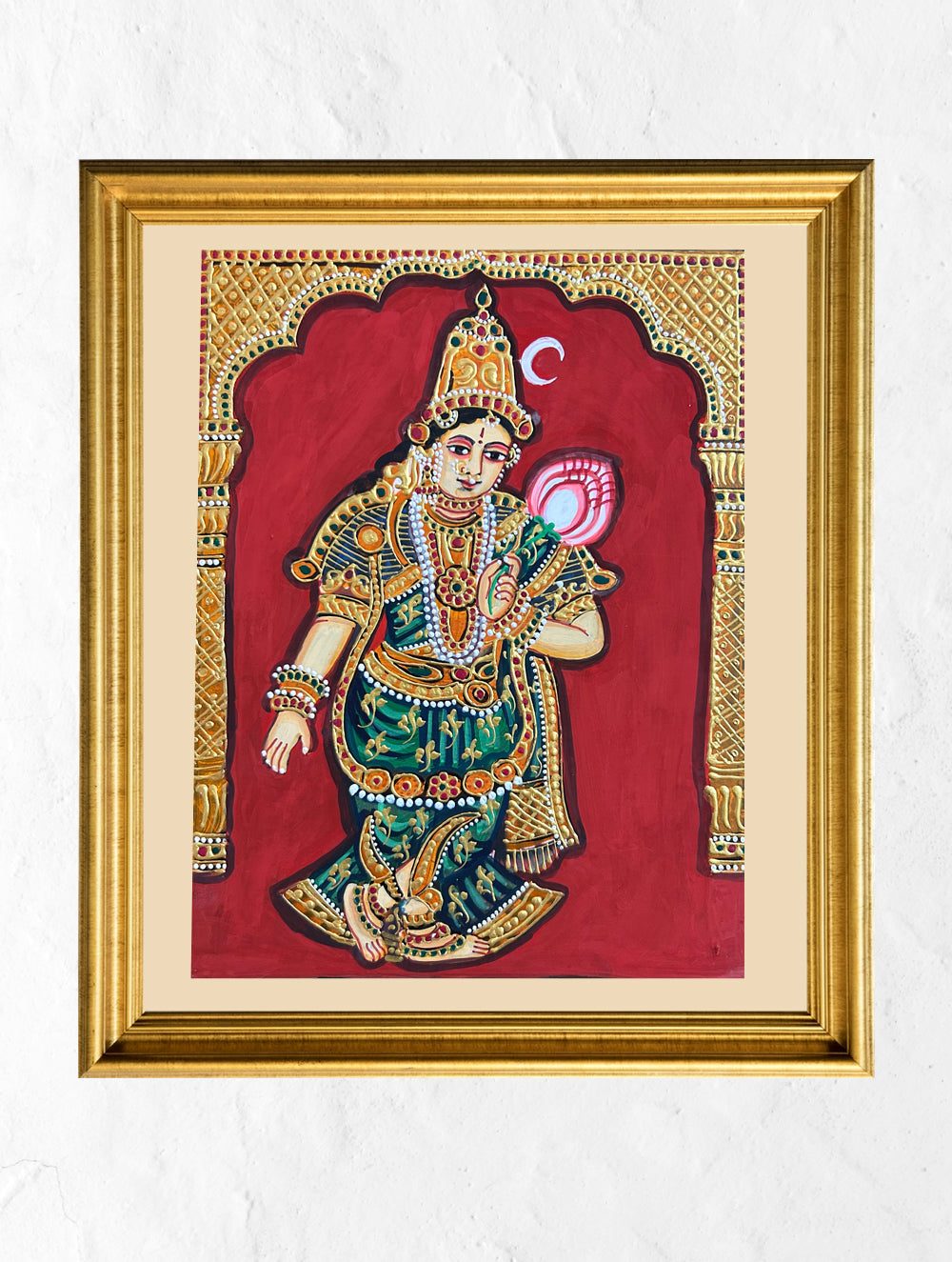 Load image into Gallery viewer, Exclusive Ganjifa Art Framed Painting - Lakshmi