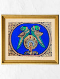 Exclusive Ganjifa Art Framed Painting - Parrots
