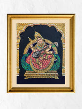 Load image into Gallery viewer, Exclusive Ganjifa Art Framed Painting - Saraswati