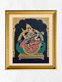 Exclusive Ganjifa Art Framed Painting - Saraswati