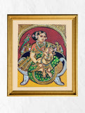 Exclusive Ganjifa Art Framed Painting - Yashoda & Krishna