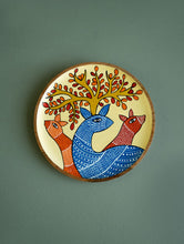 Load image into Gallery viewer, Exclusive Gond Art Wooden Wall Plate / Table Curio - Cream Deer 