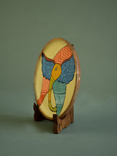 Load image into Gallery viewer, Exclusive Gond Art Wooden Wall Plate / Table Curio - Cream Elephant