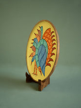 Load image into Gallery viewer, Exclusive Gond Art Wooden Wall Plate / Table Curio - The Cream Peacock