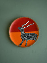 Load image into Gallery viewer, Exclusive Gond Art Wooden Wall Plate / Table Curio - Vibrant Deer 