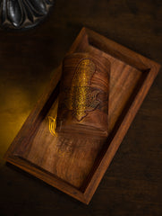 Exclusive Handcrafted Tarakashi Wooden Desk Set - The Paisley (2 Pc Set)