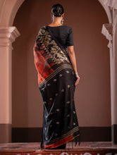 Load image into Gallery viewer, Exclusive Handwoven Bengal Linen Jamdani Saree - Gulab Veena