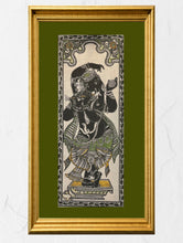 Load image into Gallery viewer, Exclusive Pattachitra Art Silk Painting - Ganesha &amp; Flute