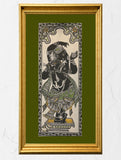 Exclusive Pattachitra Art Silk Painting - Ganesha & Flute