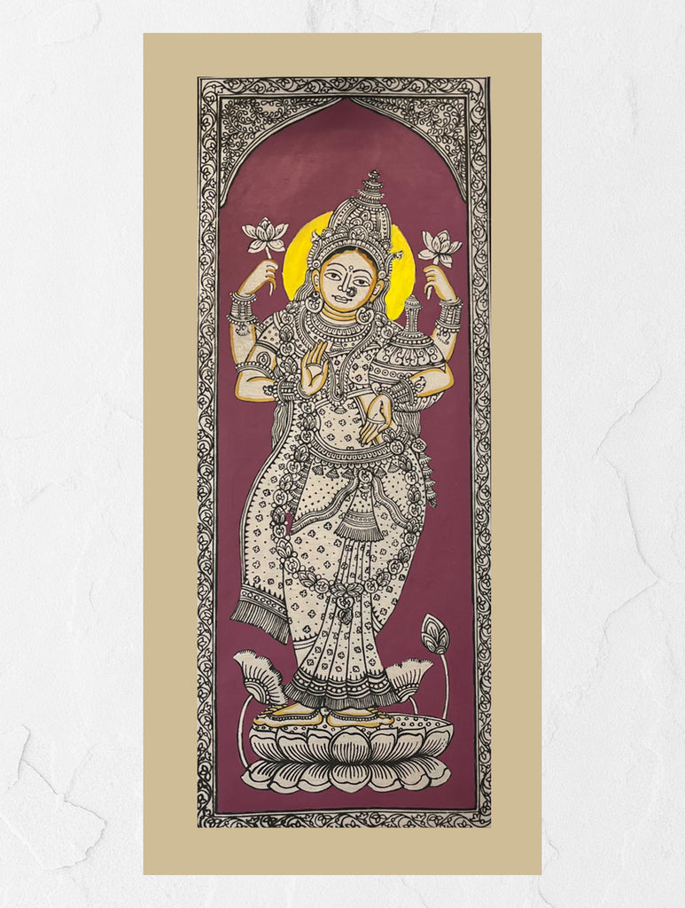 Exclusive Pattachitra Art Silk Painting - Lakshmi