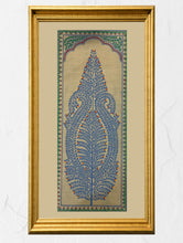 Load image into Gallery viewer, Exclusive Pattachitra Art Silk Painting - Ornate Foliage, Blue