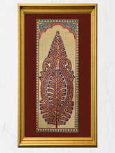 Load image into Gallery viewer, Exclusive Pattachitra Art Silk Painting - Ornate Foliage, Red