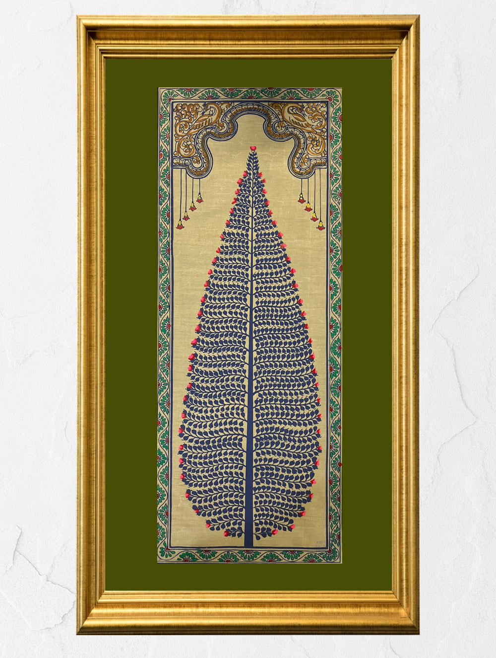 Load image into Gallery viewer, Exclusive Pattachitra Art Silk Painting - Tree Of Life, Blue