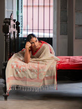Load image into Gallery viewer, Exclusive Soft Handwoven Bengal Cotton Jamdani Saree - Charuneer