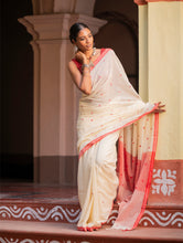Load image into Gallery viewer, Exclusive Soft Handwoven Bengal Cotton Jamdani Saree - Classic Dots