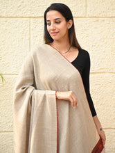 Load image into Gallery viewer, Exclusive Soft Himachal Wool Shawl with Woven Border - Almond Trail