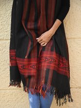 Load image into Gallery viewer, Exclusive Soft Himachal Wool Shawl with Woven Border - Graphite Glen