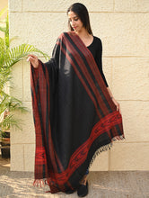 Load image into Gallery viewer, Exclusive Soft Himachal Wool Shawl with Woven Border - Graphite Glen