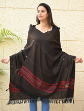 Load image into Gallery viewer, Exclusive Soft Himachal Wool Shawl with Woven Border - Starry Nights