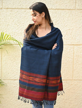 Load image into Gallery viewer, Exclusive Soft Himachal Wool Shawl with Woven Border - Twilight Trail