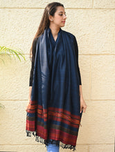 Load image into Gallery viewer, Exclusive Soft Himachal Wool Shawl with Woven Border - Twilight Trail