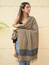 Load image into Gallery viewer, Exclusive Soft Himachal Wool Shawl with Woven Border - Wheatfield