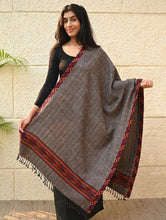 Load image into Gallery viewer, Exclusive Soft Himachal Wool Stole with Woven Border - Woodland Trail
