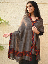 Load image into Gallery viewer, Exclusive Soft Himachal Wool Stole with Woven Border - Woodland Trail