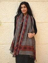 Load image into Gallery viewer, Exclusive Soft Himachal Wool Stole with Woven Border - Woodland Trail