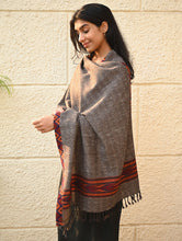 Load image into Gallery viewer, Exclusive Soft Himachal Wool Stole with Woven Border - Woodland Trail