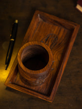 Load image into Gallery viewer, Exclusive Wooden Engraved Desk Set - Paisley (2 Pc Set)