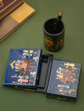 Exclusive, Fine Kashmiri Art Desk Set - Blue Procession (Set of 3)