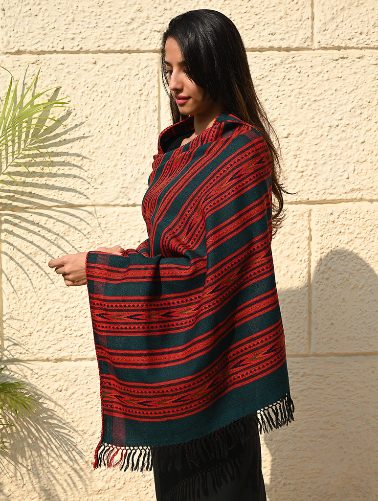 Exclusive, Soft Himachal Wool Pattu Stole - Pinefire