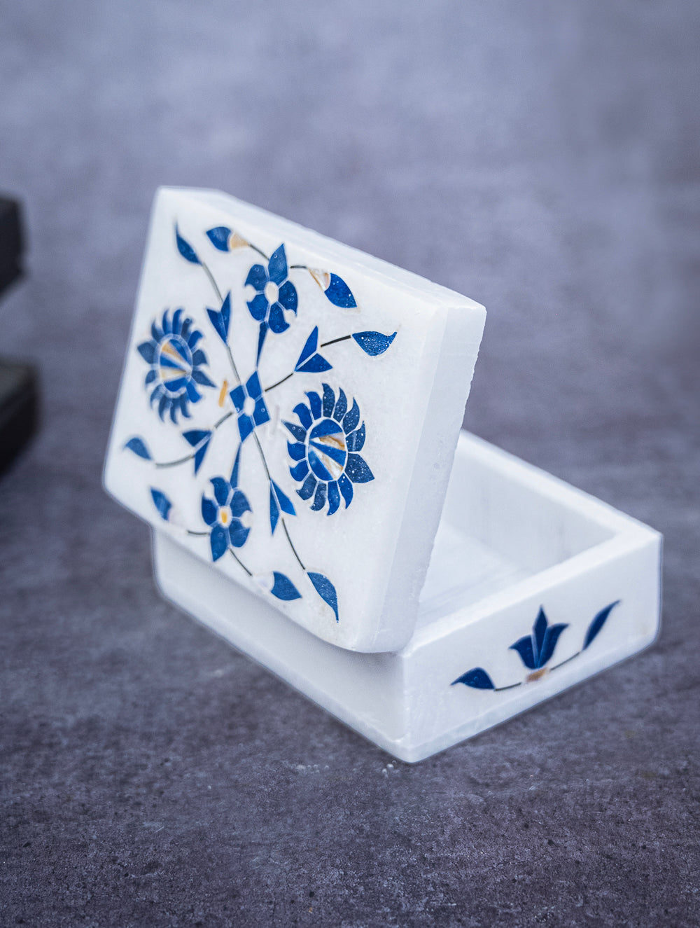 Floral Tapestry Marble Inlay Box