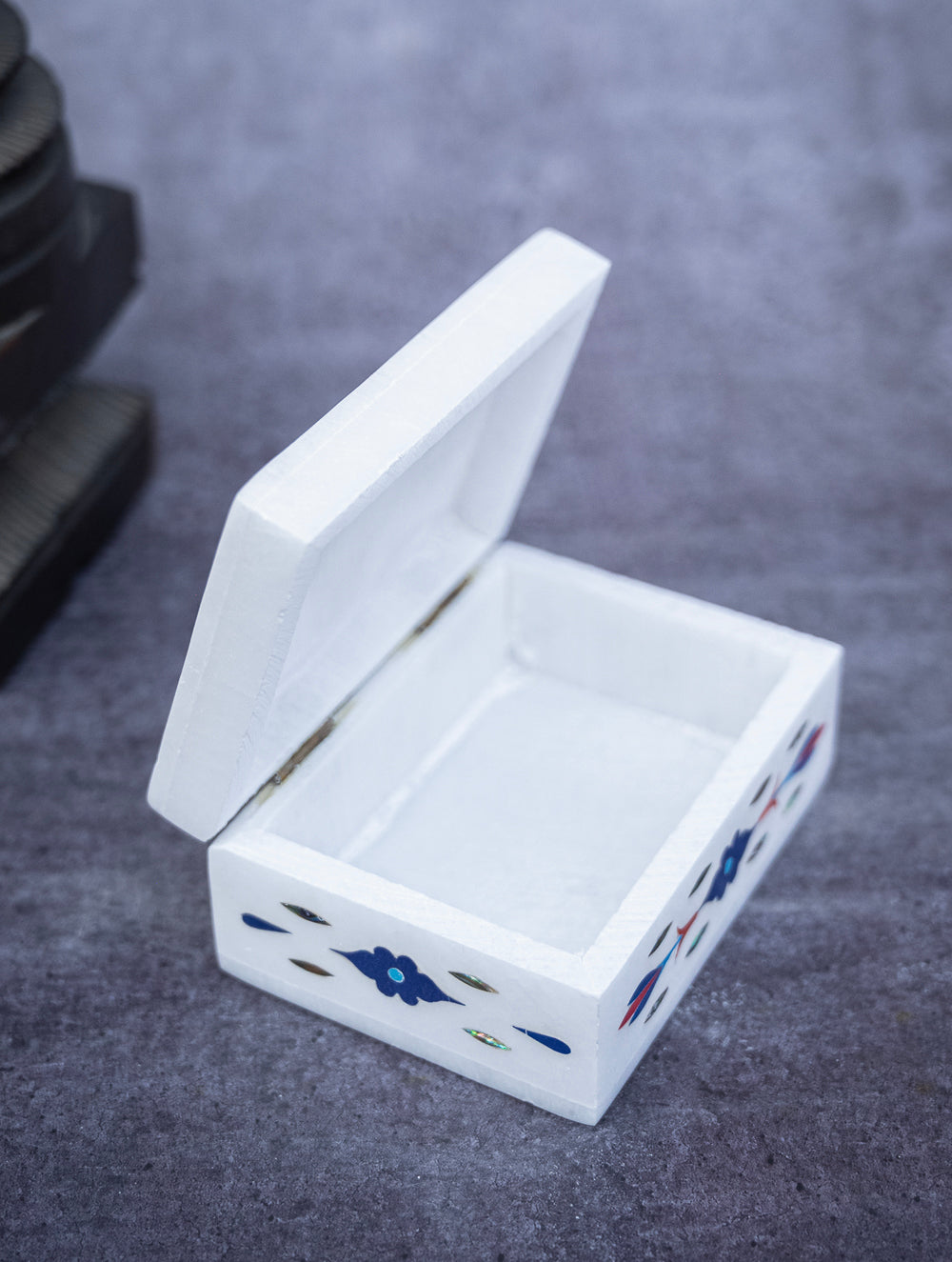 Floral Tapestry Marble Inlay Box