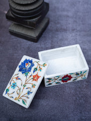 Floral Tapestry Marble Inlay Box