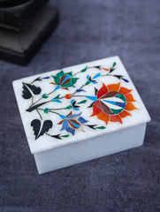Floral Tapestry Marble Inlay Box