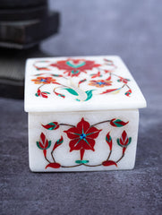 Floral Tapestry Marble Inlay Box