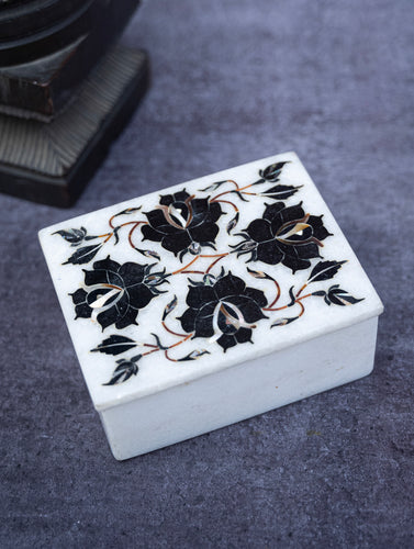 Floral Tapestry Marble Inlay Box