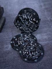 Floral Tapestry Marble Inlay Coasters
