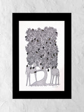 Load image into Gallery viewer, Gond Art Painting - Deer &amp; Tree