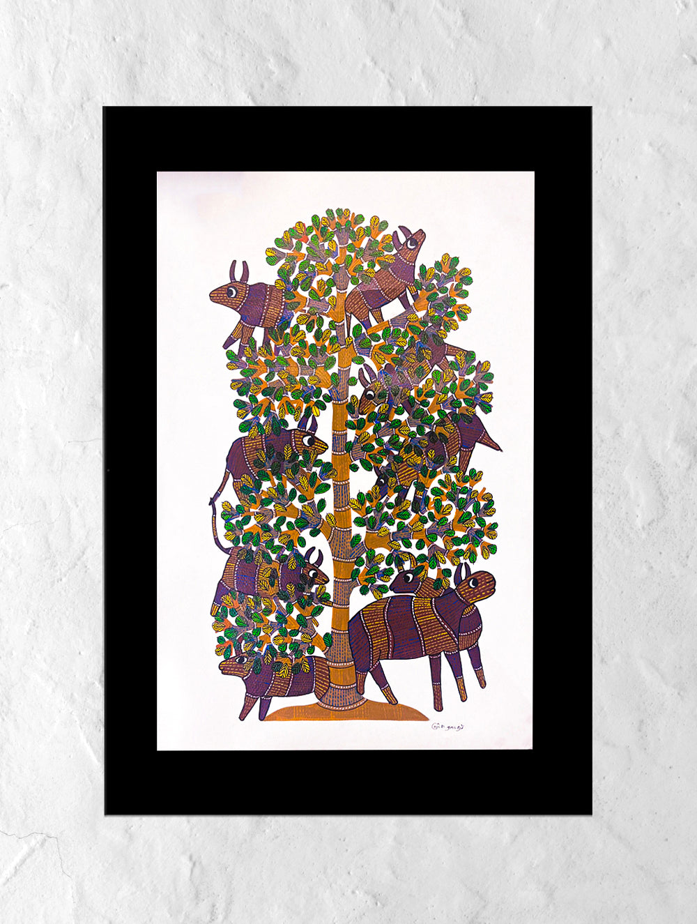 Load image into Gallery viewer, Gond Art Painting - Deers