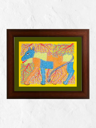 Gond Art Painting - Forest Tiger (Large, 24