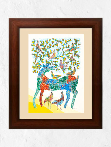 Gond Art Painting - The Tree of Life (Medium, 22