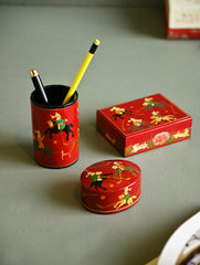 The India Craft House Heritage Gift Hamper - Kashmiri Polo Desk Set